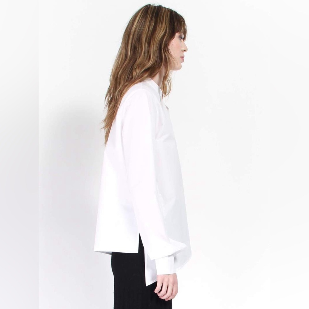 NWT Ji Oh Unbalanced Shirt - White - Picture 6 of 10